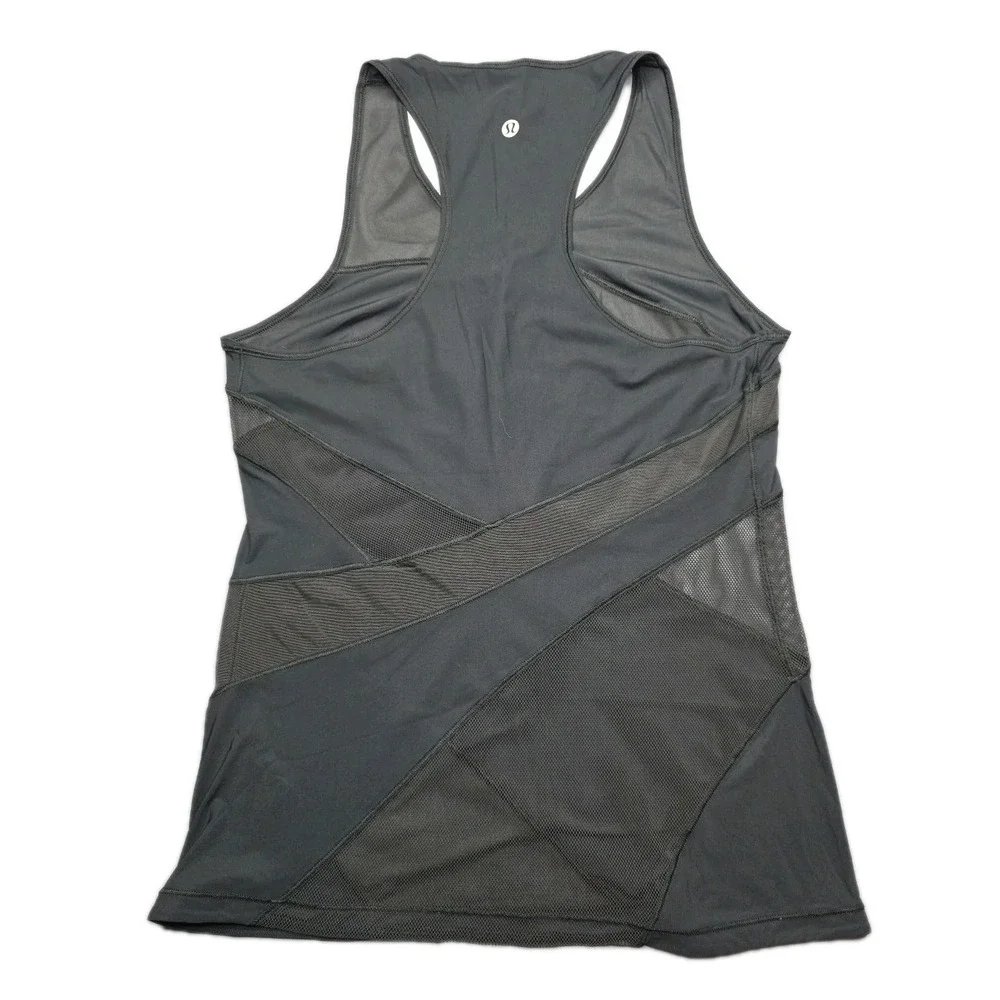 Lululemon Tank Top Womens 6 Black Performance Running Yoga Athleisure Jogging